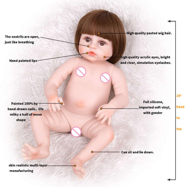 19inch Cute Reborn Dolls Cali