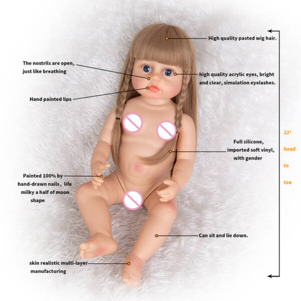 22inch Reborn Silicone Baby Dolls Alani