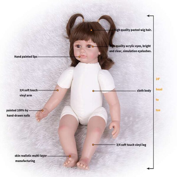 24inch Reborn Baby Girl Dolls Madeleine