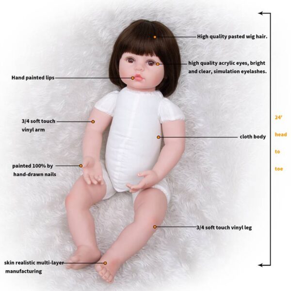 24inch Reborn Girl Dolls Amanda