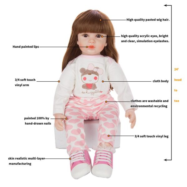 24inch Silicone Baby Dolls Gloria