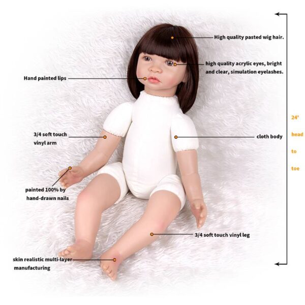 24inch Silicone Reborn Dolls Leighton