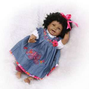 55cm 22inch Black Reborn Girl Dolls