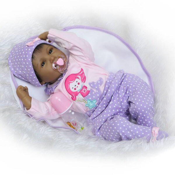 55cm 22inch Cute Black Reborn Dolls