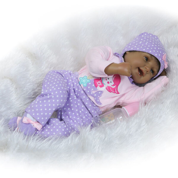 55cm 22inch Cute Black Reborn Dolls