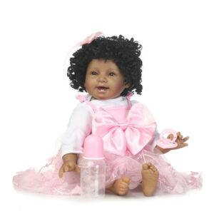 Black Curly Hair Reborn Doll