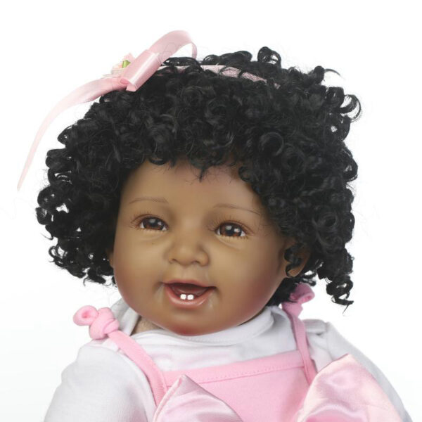 Black Curly Hair Reborn Doll