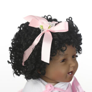 Black Curly Hair Reborn Doll