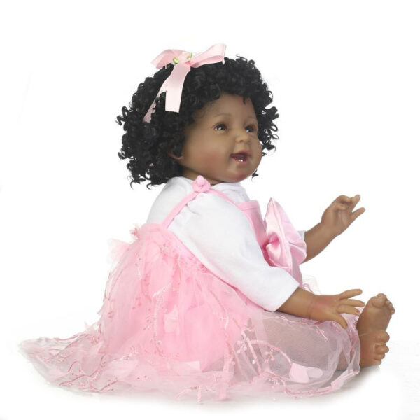 Black Curly Hair Reborn Doll